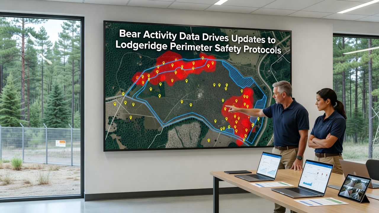 Updated perimeter fencing and signage in Lodgeridge following bear activity analysis